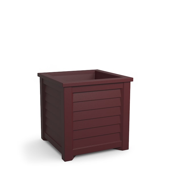 Lakeland 20 Square Planter, Cranberry Red